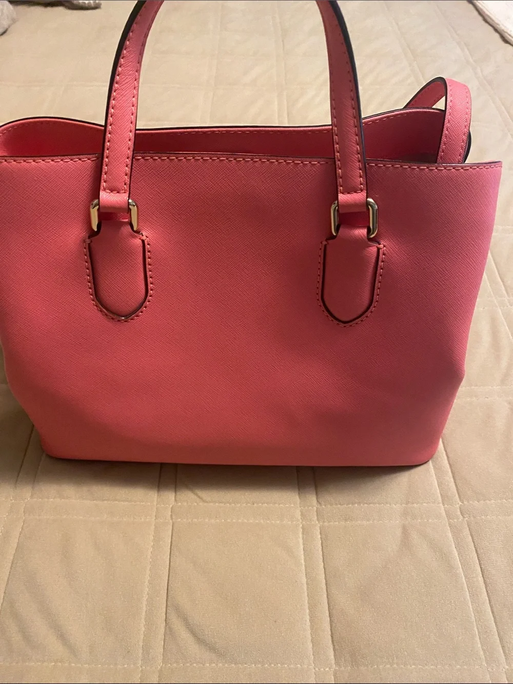 kate spade Coral Pink Saffiano Shoulder Tote